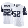 Crovyle D.Cowboys #52 Tyler Booker Player White-Navy Limited Vapor F.U.S.E. Home Game Stitched Jerseys