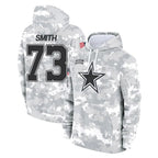 Crovyle D.Cowboys #73 Tyler Smith Player Arctic Camo Salute to Service Hoodies Limited Game Stitched Jerseys