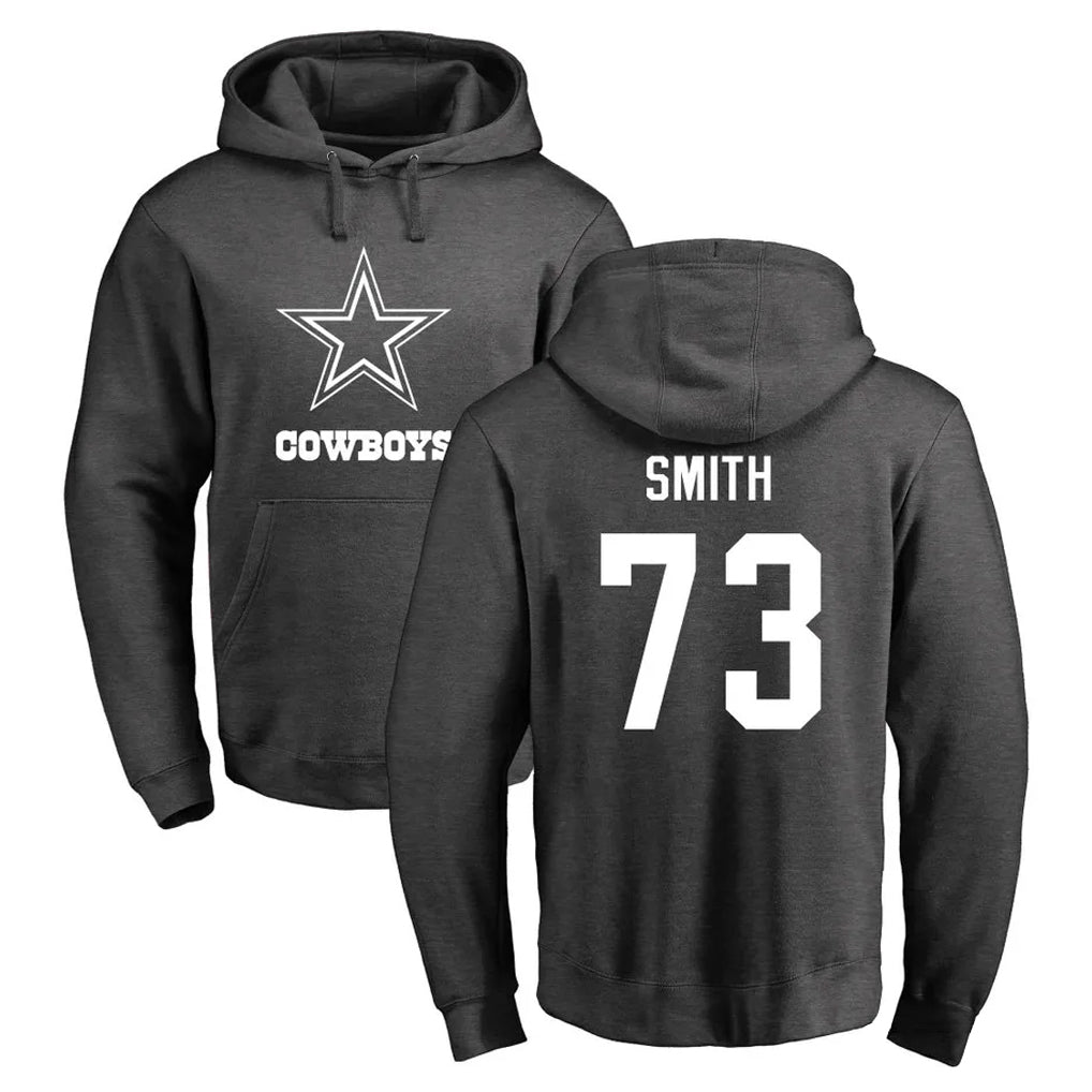 Crovyle D.Cowboys #73 Tyler Smith Player Ash One Color Pullover Hoodie Limited Stitched Jerseys