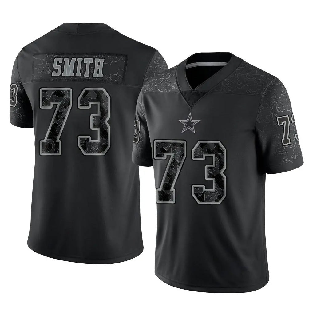 Crovyle D.Cowboys #73 Tyler Smith Player Black Limited Reflective Home Game Stitched Jerseys