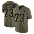 Crovyle D.Cowboys #73 Tyler Smith Player Olive 2025 Salute to Service Limited Home Game Stitched Jerseys