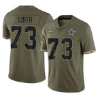 Crovyle D.Cowboys #73 Tyler Smith Player Olive Salute to Service Limited Game Stitched Jerseys