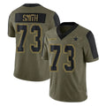 Crovyle D.Cowboys #73 Tyler Smith Player Olive Salute to Service Limited Home Game Stitched Jerseys
