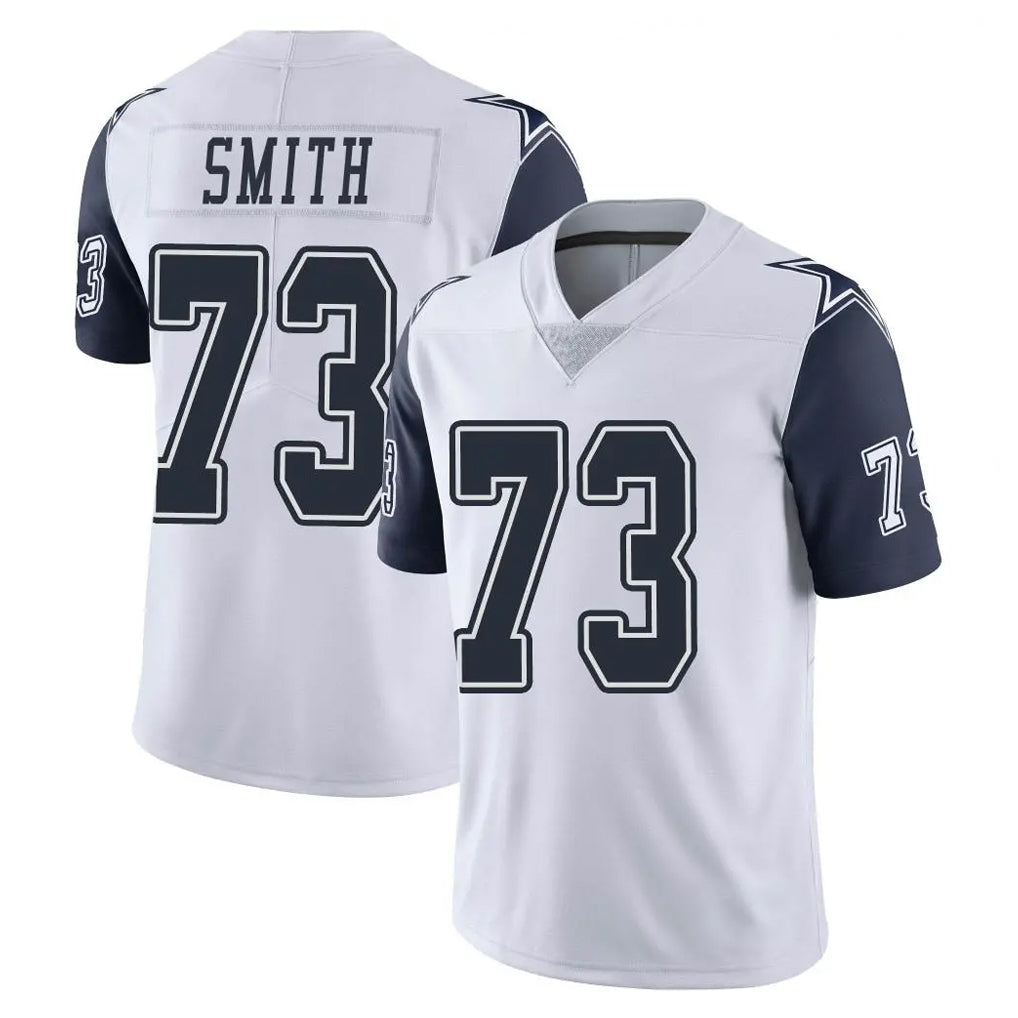 Crovyle D.Cowboys #73 Tyler Smith Player White-Navy Limited Color Rush Vapor Untouchable Home Game Stitched Jerseys