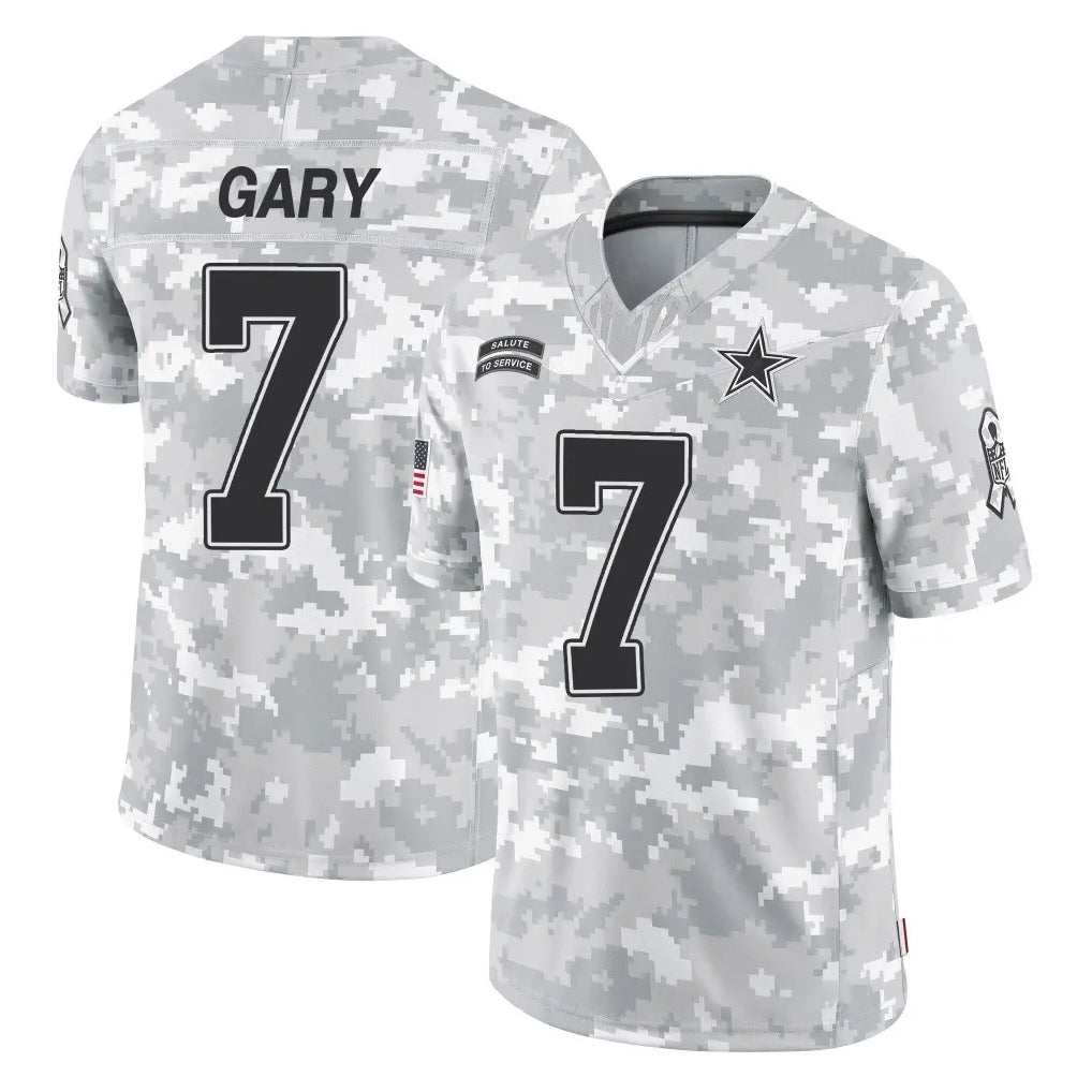 Crovyle D.Cowboys #7 Rashan Gary Player Arctic Camo Salute to Service Limited Home Game Stitched Jerseys