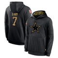 Crovyle D.Cowboys #7 Rashan Gary Player Black Salute to Service Pullover Hoodies Limited Stitched Jerseys