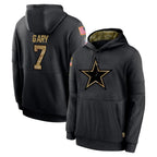 Crovyle D.Cowboys #7 Rashan Gary Player Black Salute to Service Pullover Hoodies Limited Stitched Jerseys