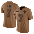 Crovyle D.Cowboys #7 Rashan Gary Player Brown Salute to Service Limited Home Game Stitched Jerseys