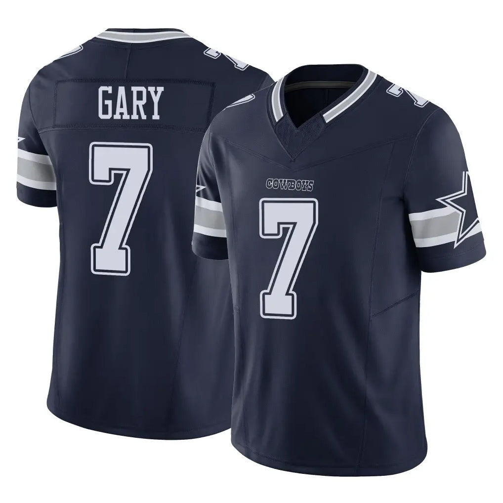 Crovyle D.Cowboys #7 Rashan Gary Player Navy Limited Vapor F.U.S.E. Home Game Stitched Jerseys