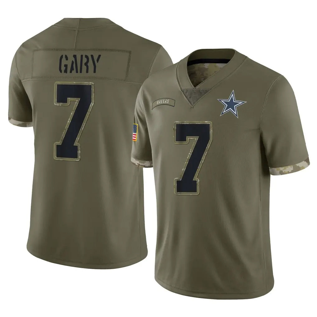 Crovyle D.Cowboys #7 Rashan Gary Player Olive Salute to Service Limited Game Stitched Jerseys