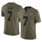 Crovyle D.Cowboys #7 Rashan Gary Player Olive Salute to Service Limited Game Stitched Jerseys