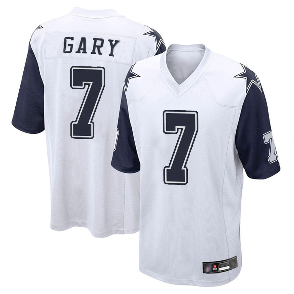 Crovyle D.Cowboys #7 Rashan Gary Player White-Navy Home Game Stitched Jerseys