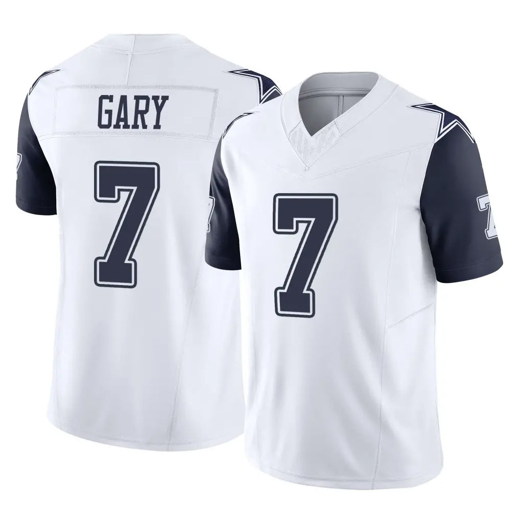 Crovyle D.Cowboys #7 Rashan Gary Player White-Navy Limited Vapor F.U.S.E. Home Game Stitched Jerseys