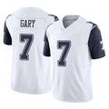 Crovyle D.Cowboys #7 Rashan Gary Player White-Navy Limited Vapor F.U.S.E. Home Game Stitched Jerseys