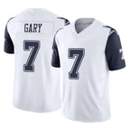 Crovyle D.Cowboys #7 Rashan Gary Player White-Navy Limited Vapor F.U.S.E. Home Game Stitched Jerseys