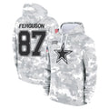 Crovyle D.Cowboys #87 Jake Ferguson Player Arctic Camo Salute to Service Hoodies Limited Game Stitched Jerseys