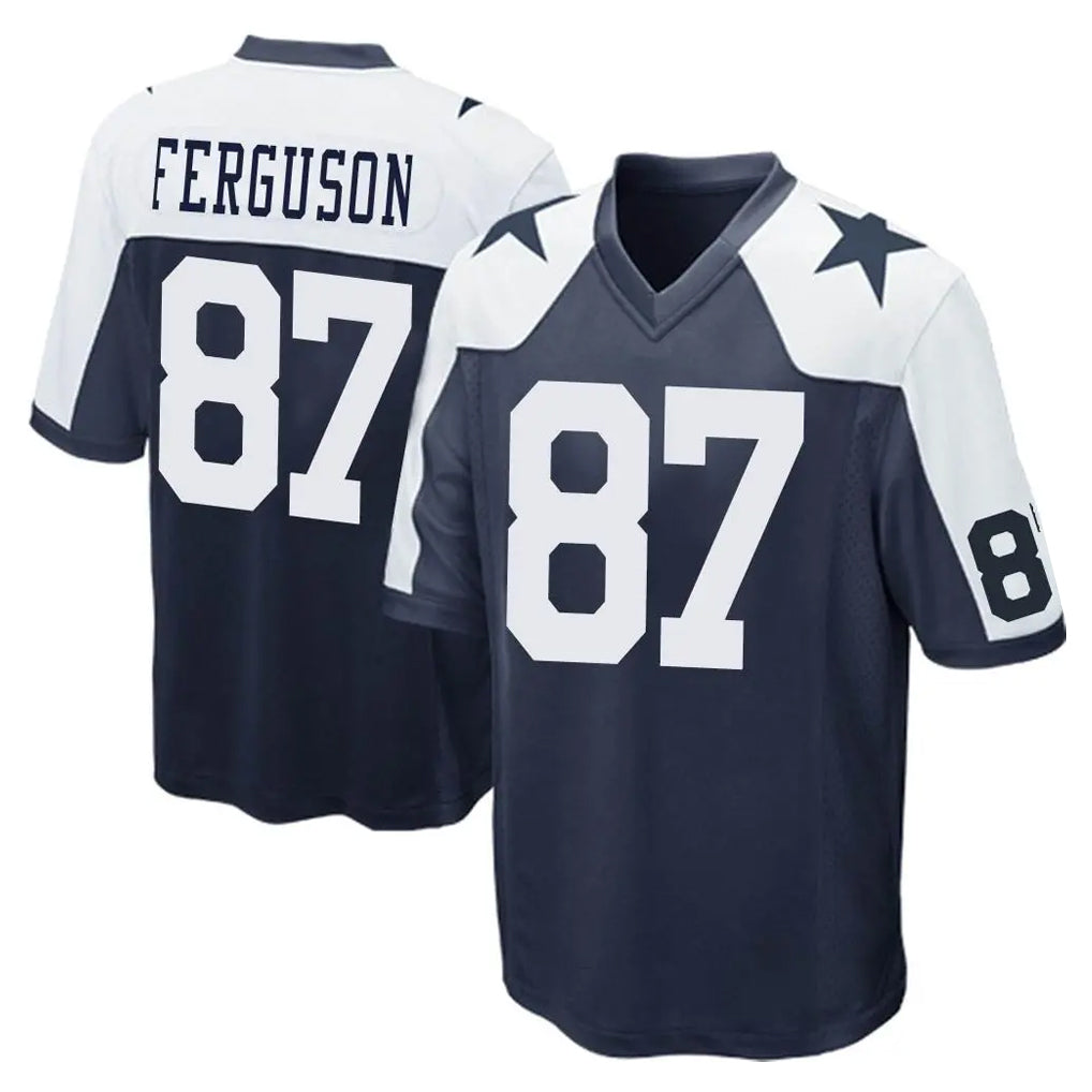 Crovyle D.Cowboys #87 Jake Ferguson Player Navy-White Alternate Home Game Stitched Jerseys