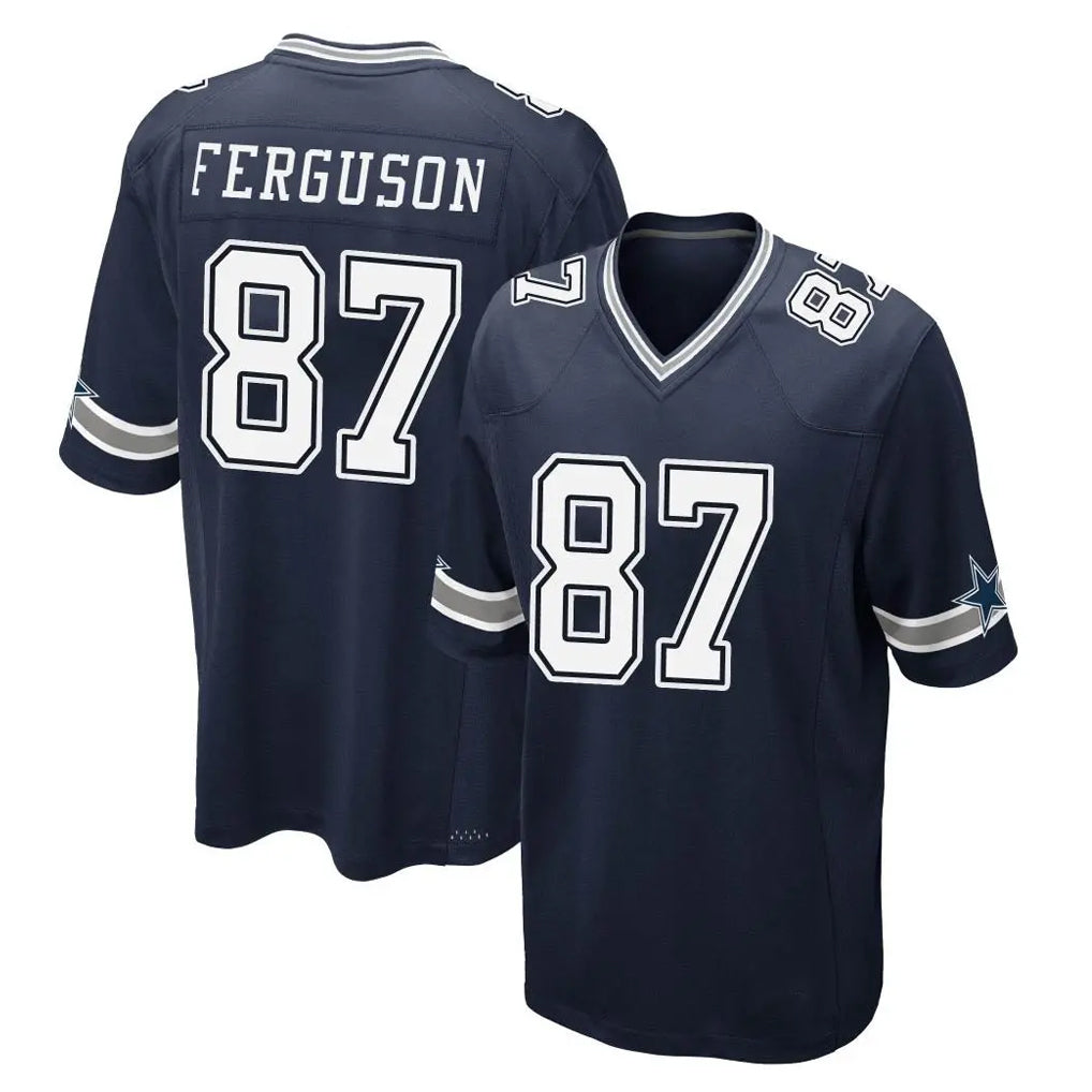 Crovyle D.Cowboys #87 Jake Ferguson Player Navy Home Game Stitched Jerseys