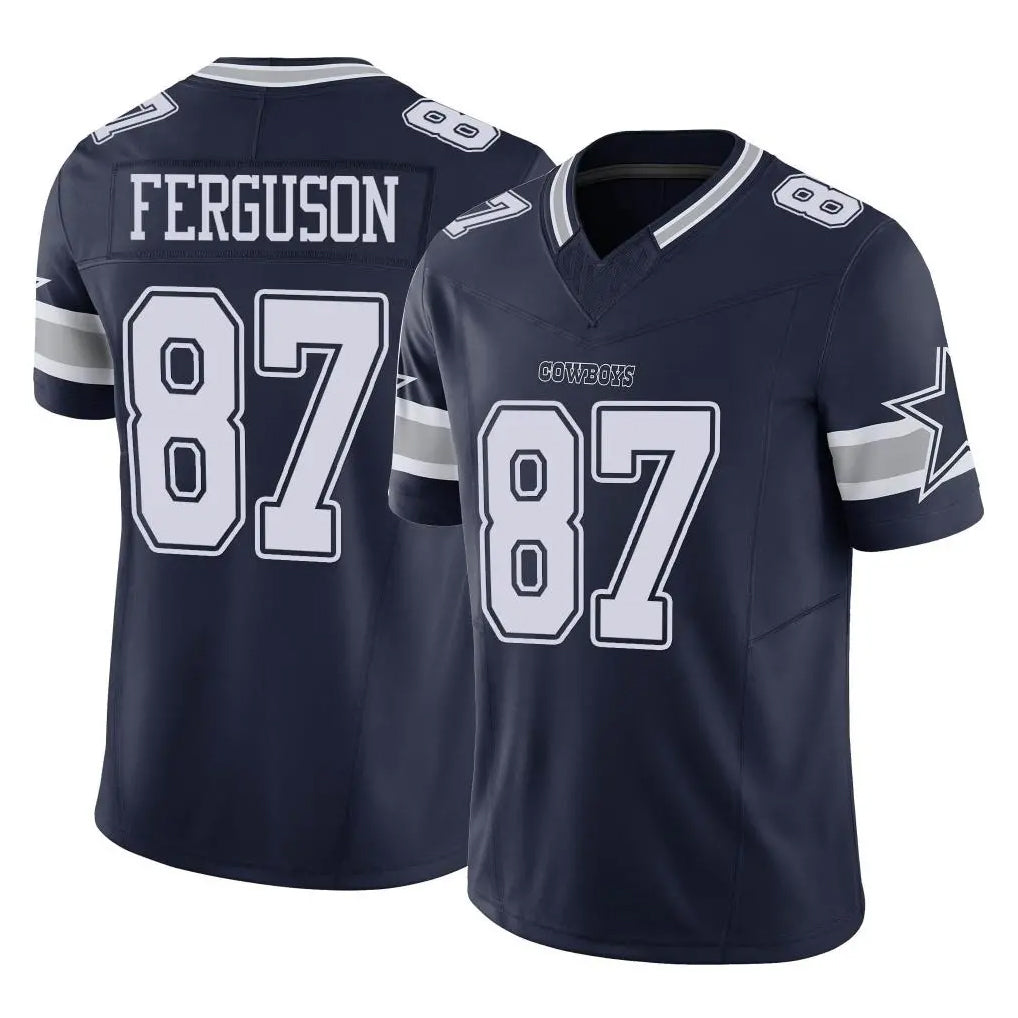 Crovyle D.Cowboys #87 Jake Ferguson Player Navy Limited Vapor F.U.S.E. Home Game Stitched Jerseys