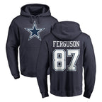 Crovyle D.Cowboys #87 Jake Ferguson Player Navy Pullover Hoodies Limited Stitched Jerseys