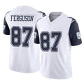 Crovyle D.Cowboys #87 Jake Ferguson Player White-Navy Limited Vapor F.U.S.E. Home Game Stitched Jerseys