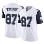 Crovyle D.Cowboys #87 Jake Ferguson Player White-Navy Limited Vapor F.U.S.E. Home Game Stitched Jerseys