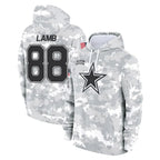 Crovyle D.Cowboys #88 CeeDee Lamb Player Arctic Camo Salute to Service Hoodies Limited Game Stitched Jerseys