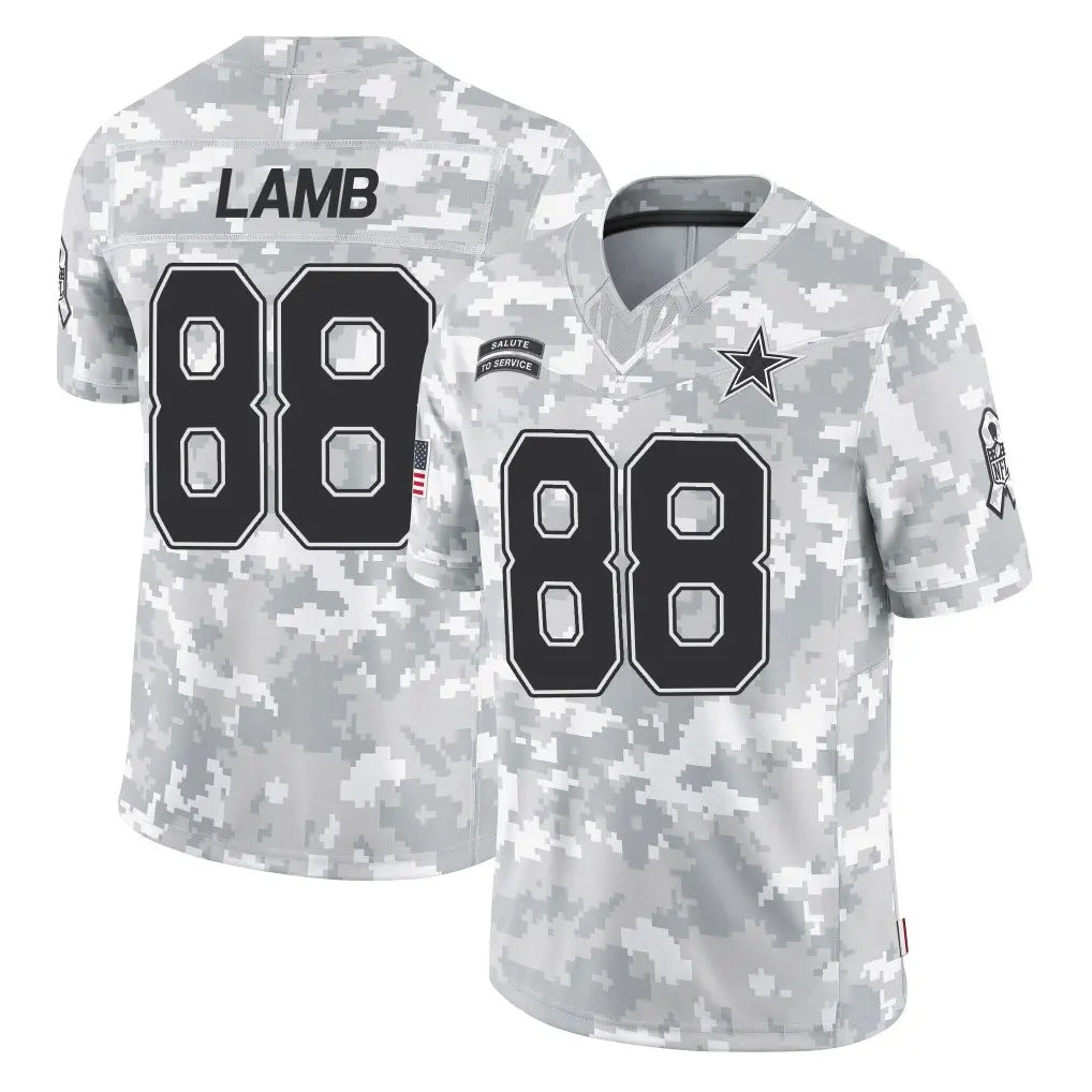 Crovyle D.Cowboys #88 CeeDee Lamb Player Arctic Camo Salute to Service Limited Home Game Stitched Jerseys