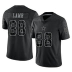 Crovyle D.Cowboys #88 CeeDee Lamb Player Black Limited Reflective Home Game Stitched Jerseys