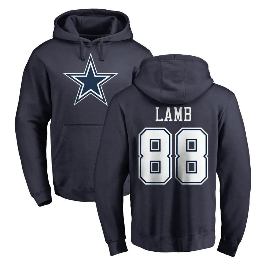 Crovyle D.Cowboys #88 CeeDee Lamb Player Navy Pullover Hoodies Limited Stitched Jerseys