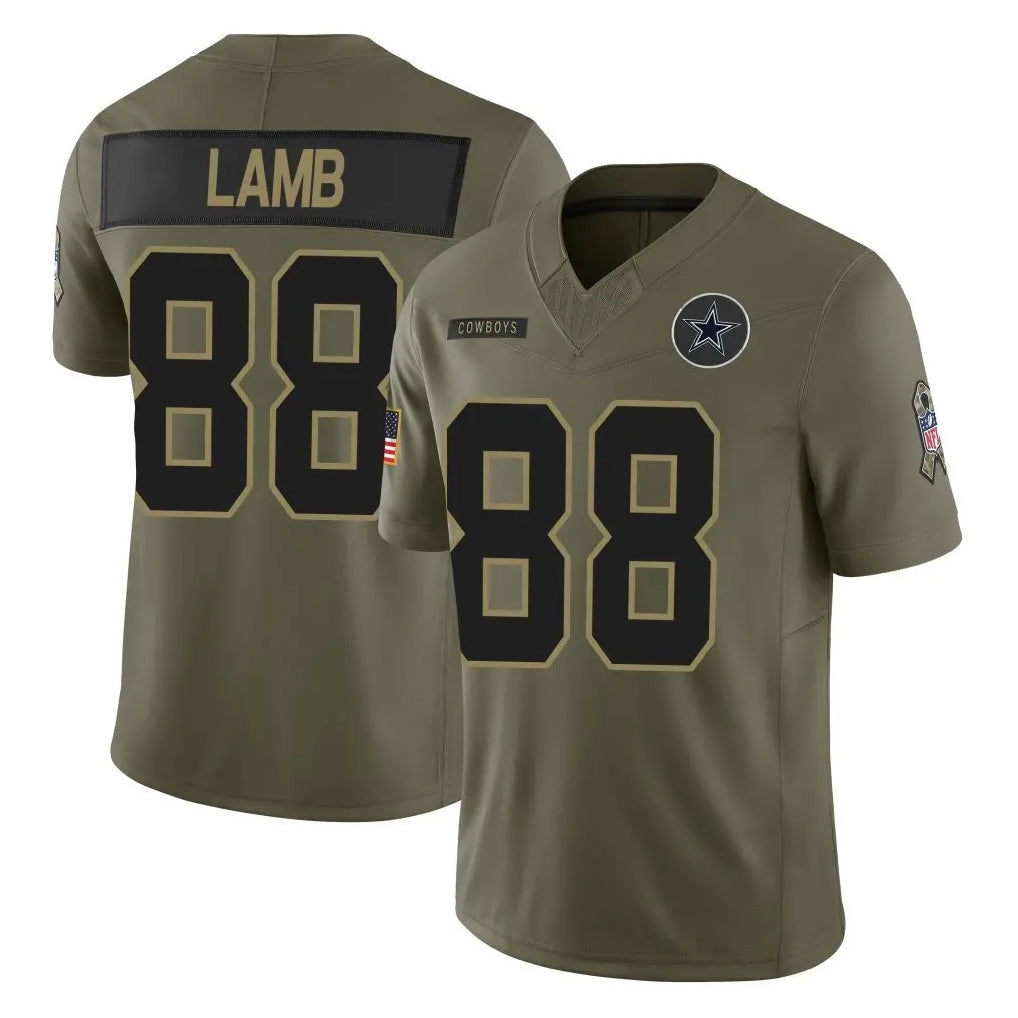Crovyle D.Cowboys #88 CeeDee Lamb Player Olive 2025 Salute to Service Limited Home Game Stitched Jerseys