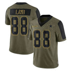 Crovyle D.Cowboys #88 CeeDee Lamb Player Olive Salute to Service Limited Home Game Stitched Jerseys