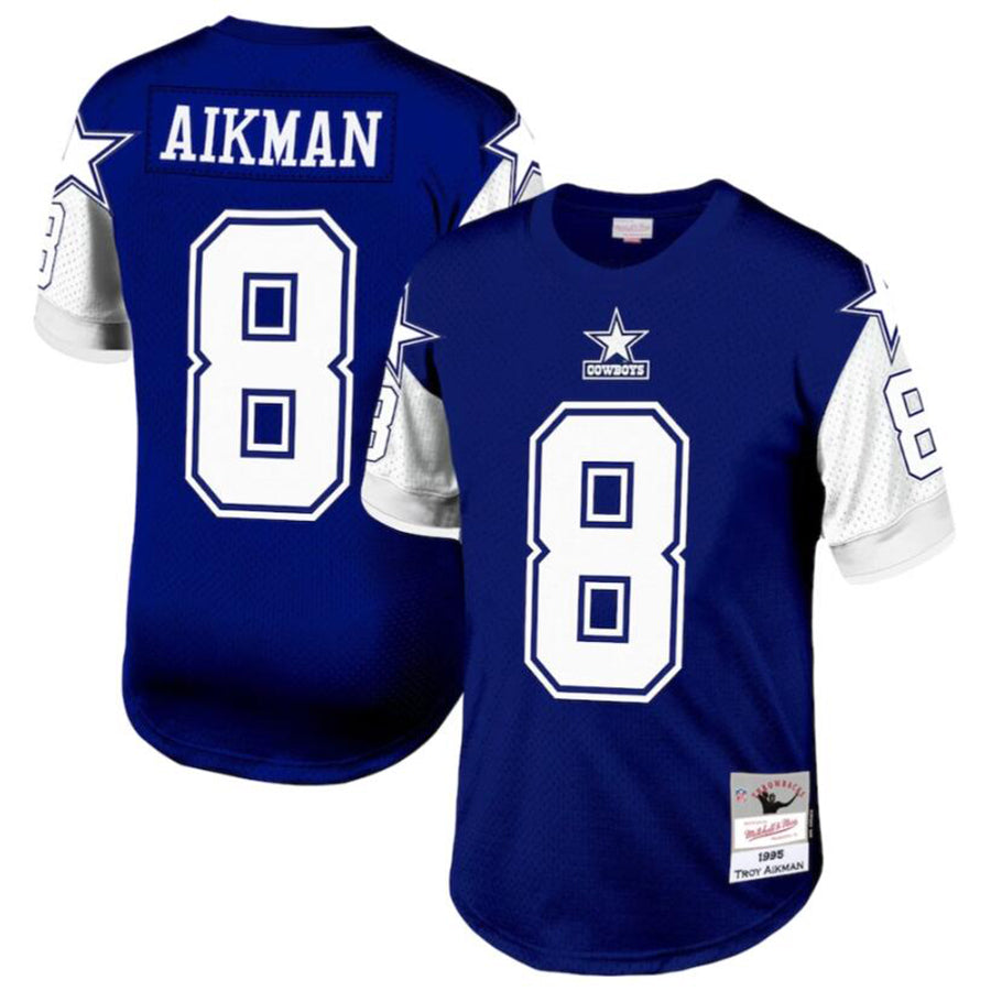 Crovyle D.Cowboys #8 Troy Aikman Navy Legacy Replica Jersey American Stitched  Jerseys