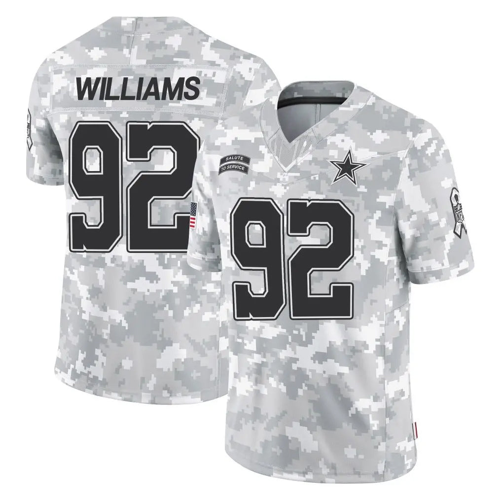 Crovyle D.Cowboys #92 Quinnen Williams Player Arctic Camo Salute to Service Limited Home Game Stitched Jerseys
