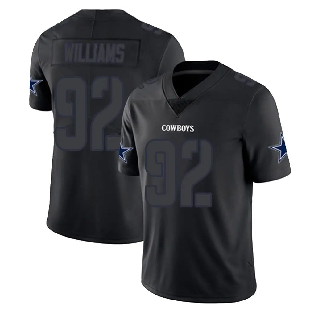 Crovyle D.Cowboys #92 Quinnen Williams Player Black Impact Limited Home Game Stitched Jerseys