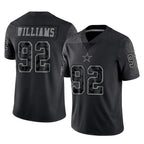 Crovyle D.Cowboys #92 Quinnen Williams Player Black Limited Reflective Home Game Stitched Jerseys