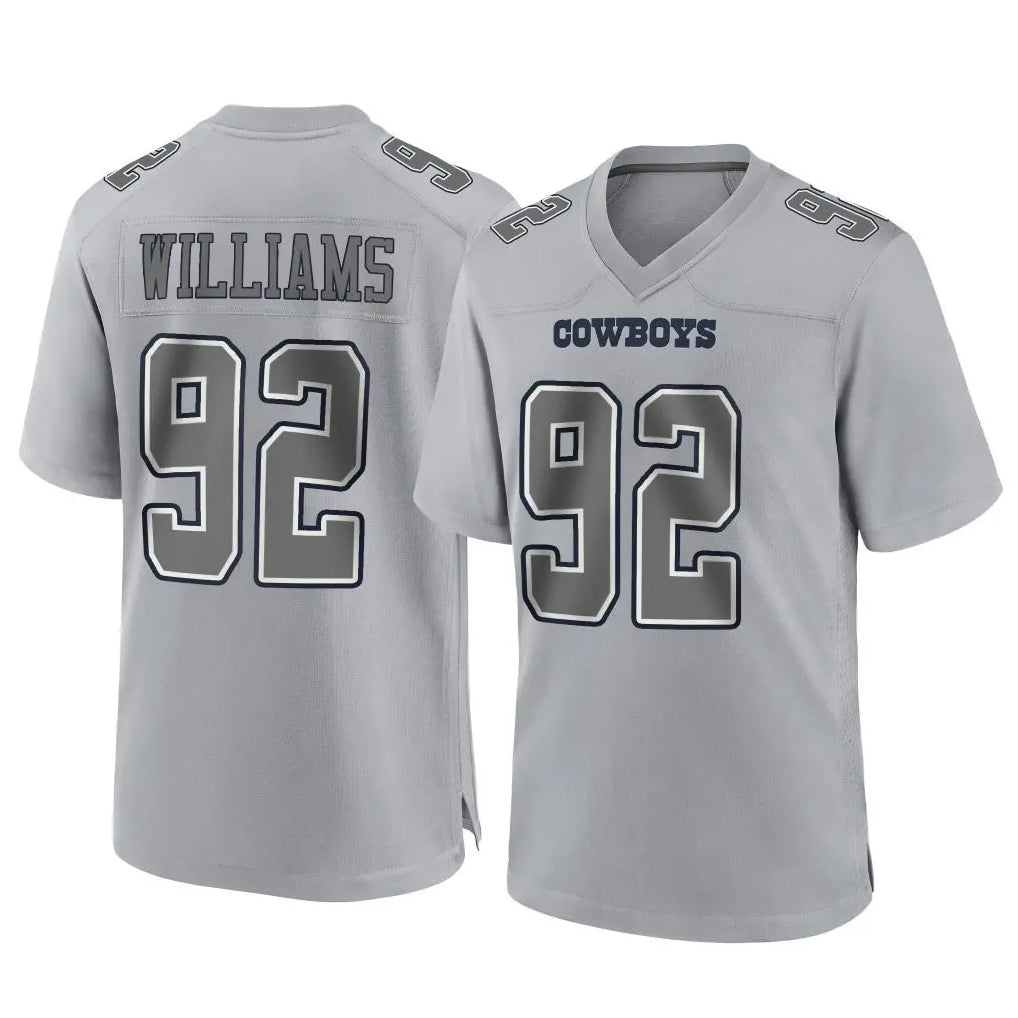 Crovyle D.Cowboys #92 Quinnen Williams Player Gray Atmosphere Fashion Home Game Stitched Jerseys