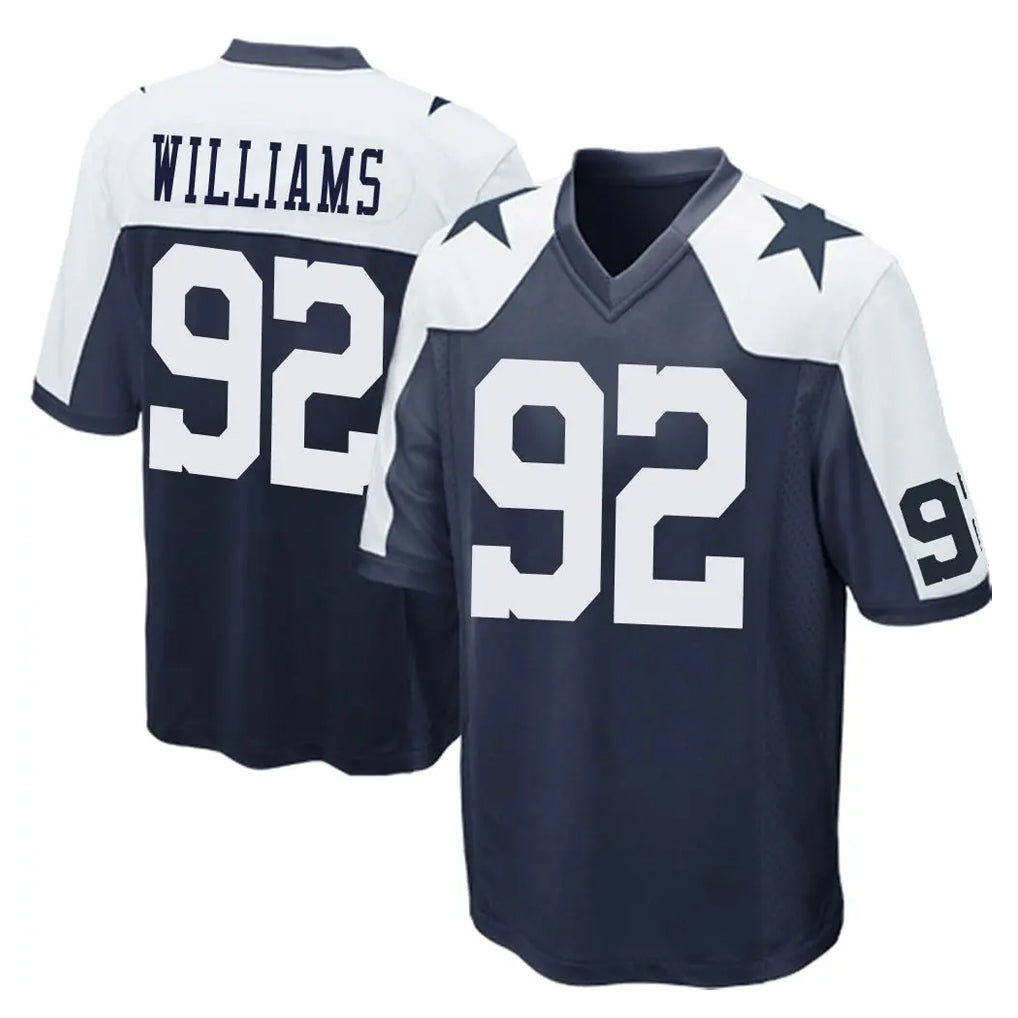 Crovyle D.Cowboys #92 Quinnen Williams Player Navy-White Alternate Home Game Stitched Jerseys