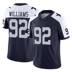Crovyle D.Cowboys #92 Quinnen Williams Player Navy-White Limited Alternate Vapor F.U.S.E. Home Game Stitched Jerseys
