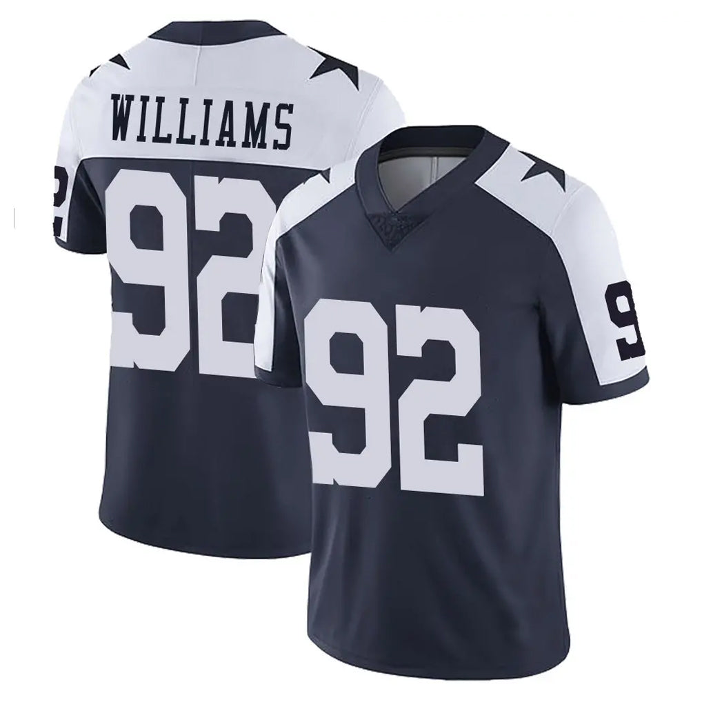Crovyle D.Cowboys #92 Quinnen Williams Player Navy-White Limited Alternate Vapor Untouchable Home Game Stitched Jerseys