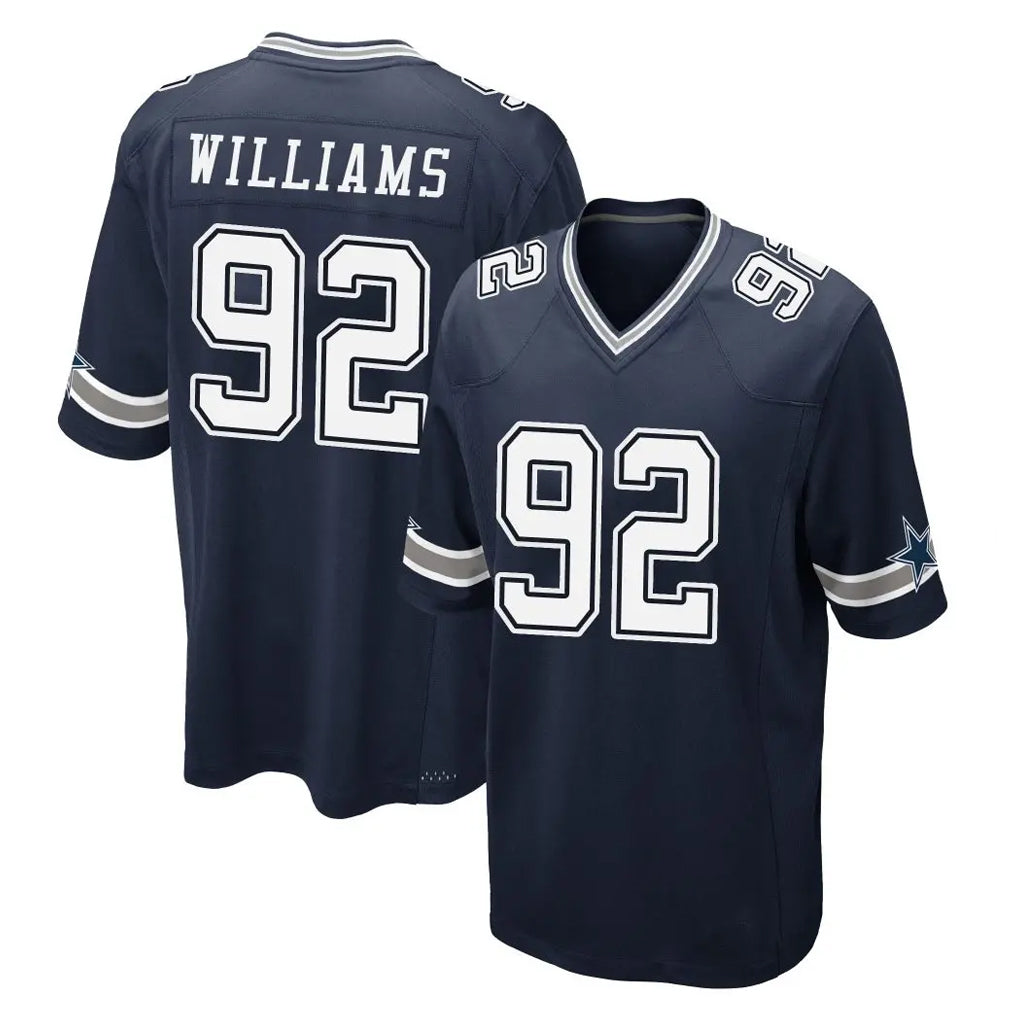 Crovyle D.Cowboys #92 Quinnen Williams Player Navy Home Game Stitched Jerseys