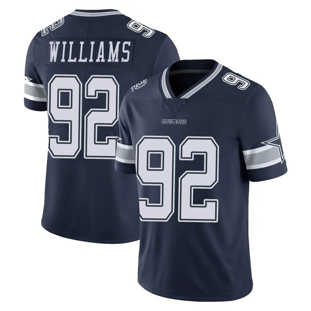 Crovyle D.Cowboys #92 Quinnen Williams Player Navy Vapor Untouchable Limited Home Game Stitched Jerseys