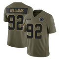 Crovyle D.Cowboys #92 Quinnen Williams Player Olive 2025 Salute to Service Limited Home Game Stitched Jerseys