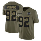 Crovyle D.Cowboys #92 Quinnen Williams Player Olive 2025 Salute to Service Limited Home Game Stitched Jerseys