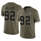 Crovyle D.Cowboys #92 Quinnen Williams Player Olive Salute to Service Limited Game Stitched Jerseys