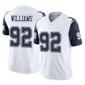 Crovyle D.Cowboys #92 Quinnen Williams Player White-Navy Limited Vapor F.U.S.E. Home Game Stitched Jerseys