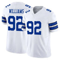 Crovyle D.Cowboys #92 Quinnen Williams Player White Limited Vapor F.U.S.E. Home Game Stitched Jerseys