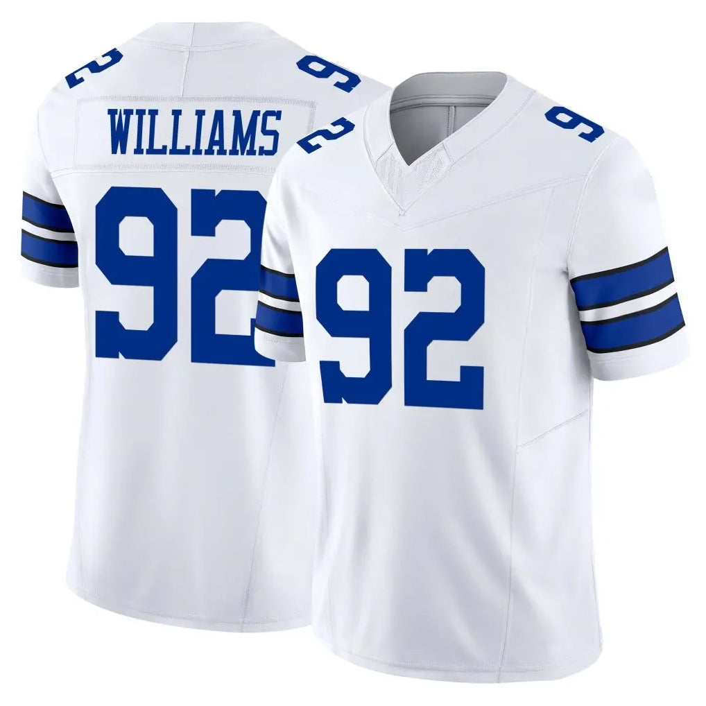 Crovyle D.Cowboys #92 Quinnen Williams Player White Limited Vapor F.U.S.E. Home Game Stitched Jerseys