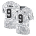 Crovyle D.Cowboys #9 KaVontae Turpin Player Arctic Camo Salute to Service Limited Home Game Stitched Jerseys