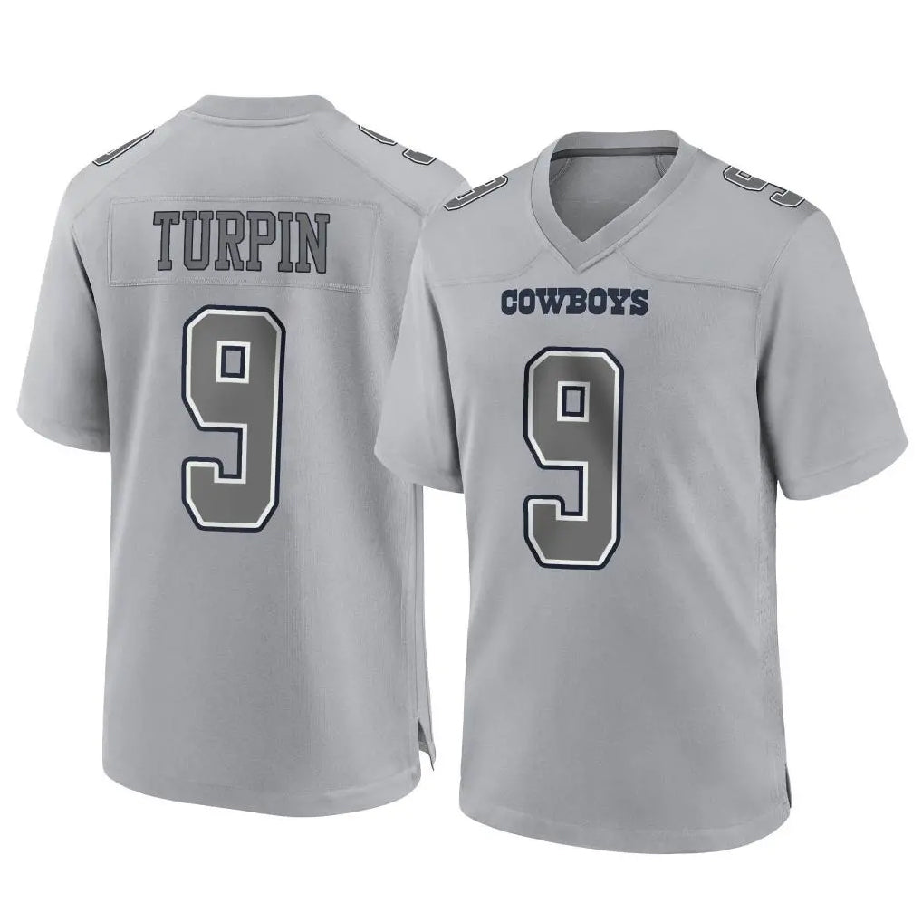 Crovyle D.Cowboys #9 KaVontae Turpin Player Gray Atmosphere Fashion Home Game Stitched Jerseys